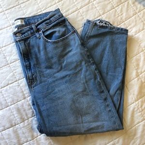 Abercrombie Curve Love Ultra High Rise Straight Ankle Jeans